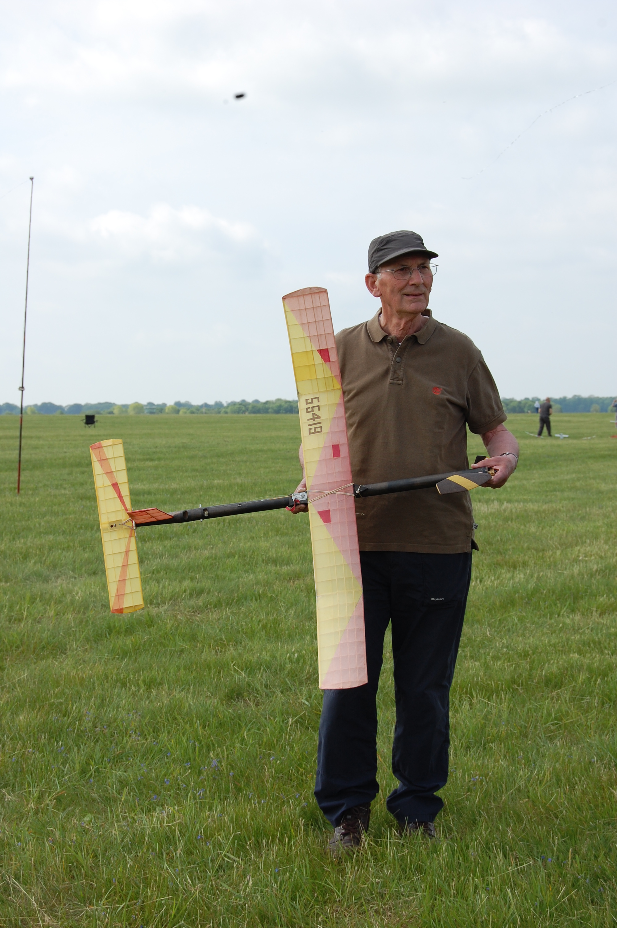 Mike Marshall holds rubber model