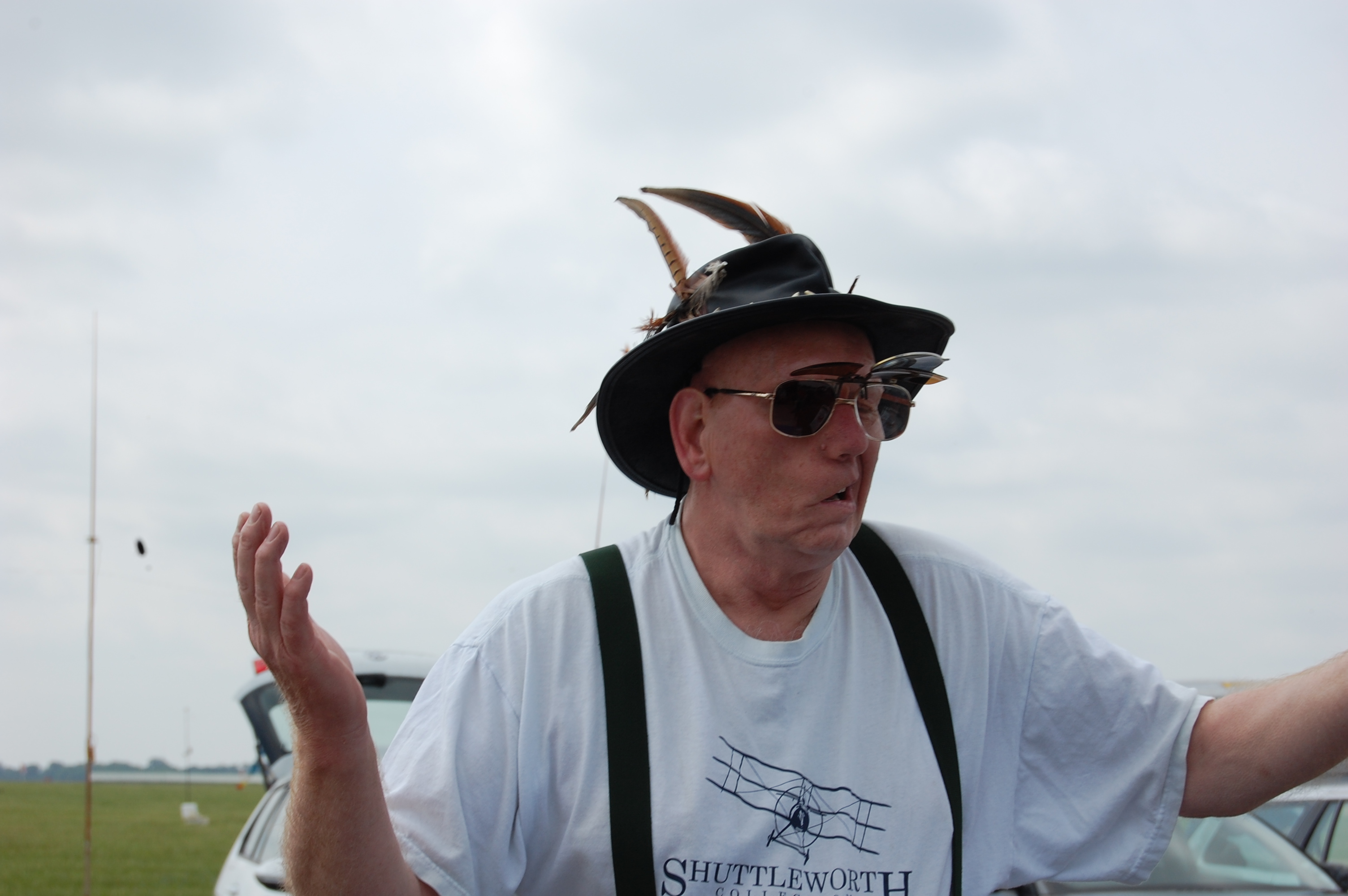 Extrovert supporter Brian Barclay down from Scotland. Hat was only the top of his outfit.