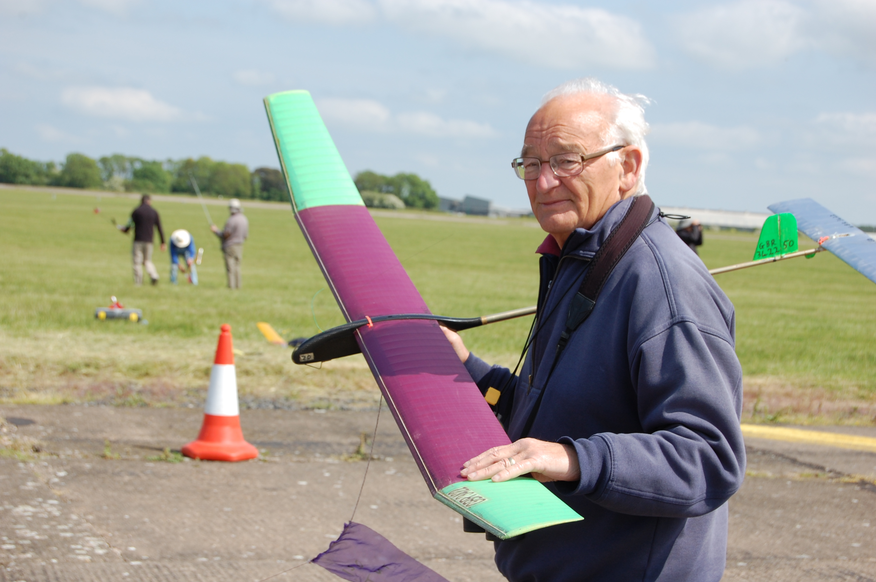 Brian Lavis ready to launch John Coopers model.